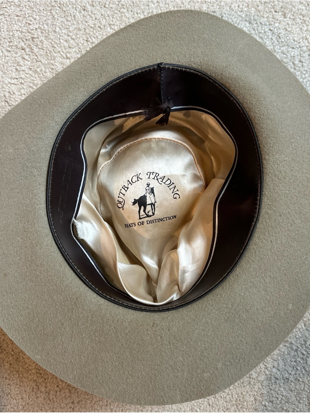 Outback Trading 2X Felt Cowboy Hat with Decorative Band - Light Taupe - Picture 3 of 16